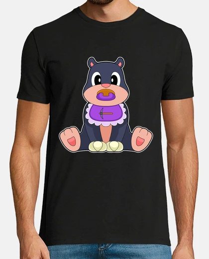 Tee-shirt bavoir tétine pour bébé taupe