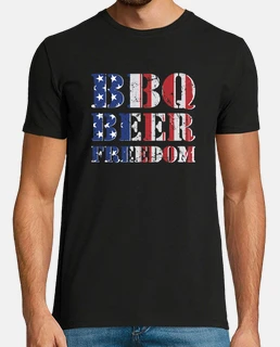 BBQ Beer Freedom USA Flag Vintage Camouflage