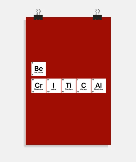 Poster be critical