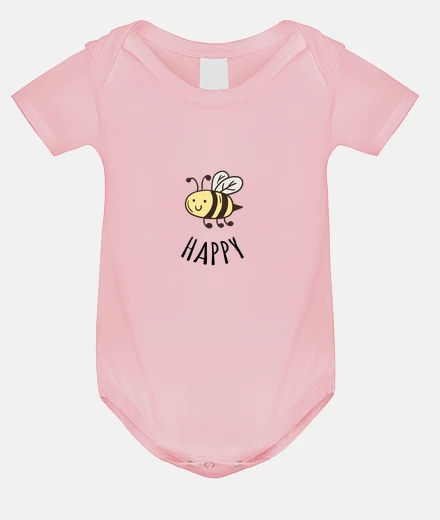 Kids be happy, bee happy, cool, zen, baby loves bees.