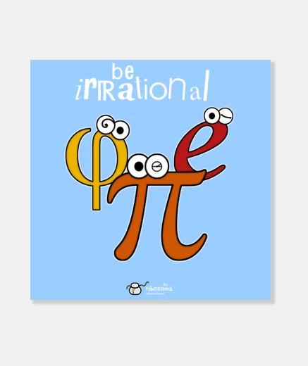 Lienzo Be irrational π φ e (fondos oscuros)