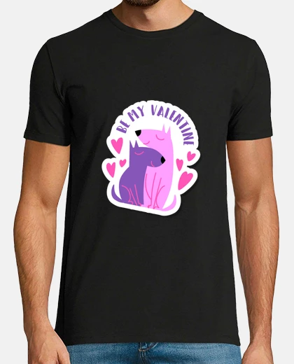 Tee-shirt be my valentine , les rats amoureux ,antispécistes,