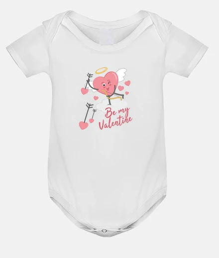 Kids be my valentine, baby bodysuit