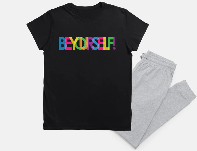 Pyjama be yourself multicolor design be night sleep