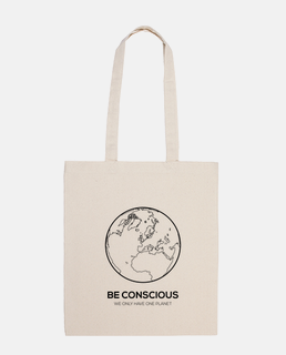 be aware of the planet, 100% cotton fabric bag