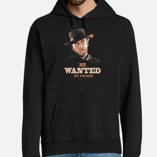 be wanted my friend -hombre, jersey con capucha, negro