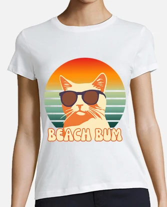 Beach Bum Funny Cat with Sunglasses