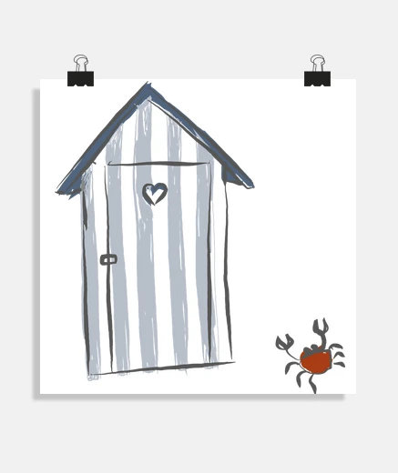 Poster Beach cabin