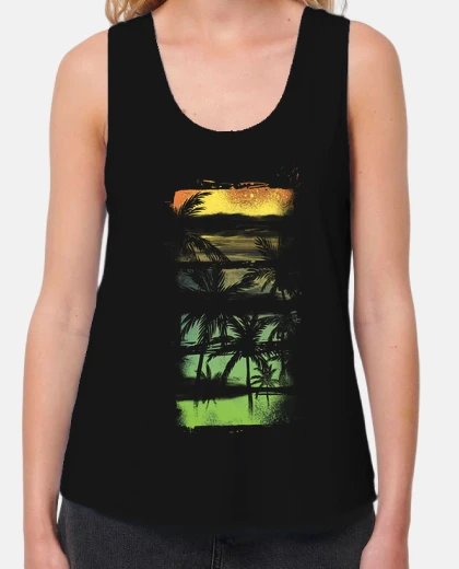 T-shirt beach palm trees