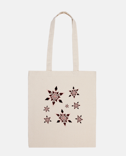 beach bag - snowflakes - brown