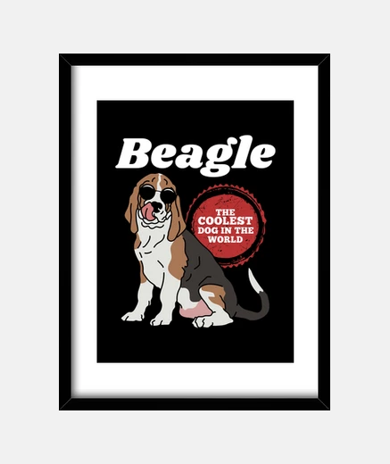 Cadre beagle le propriétaire de chien cool