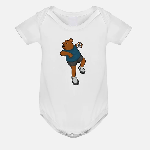 bear at handball player with handball