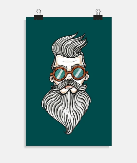 Poster bearded man