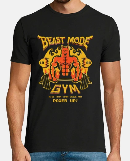 Tee-shirt beast mode gym / sega retro gaming / hommes