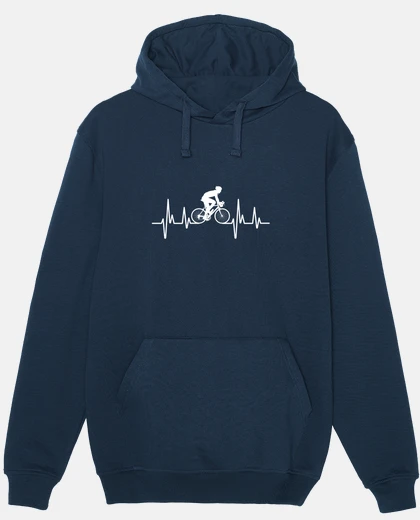 Hoodie beating bike humor cyclist man