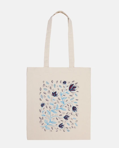 Bag beautiful glowing abstract flowers