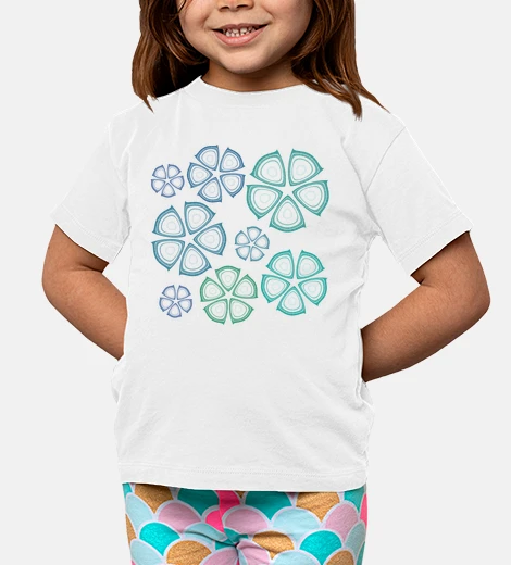 Ropa bebé camisa de flores azules
