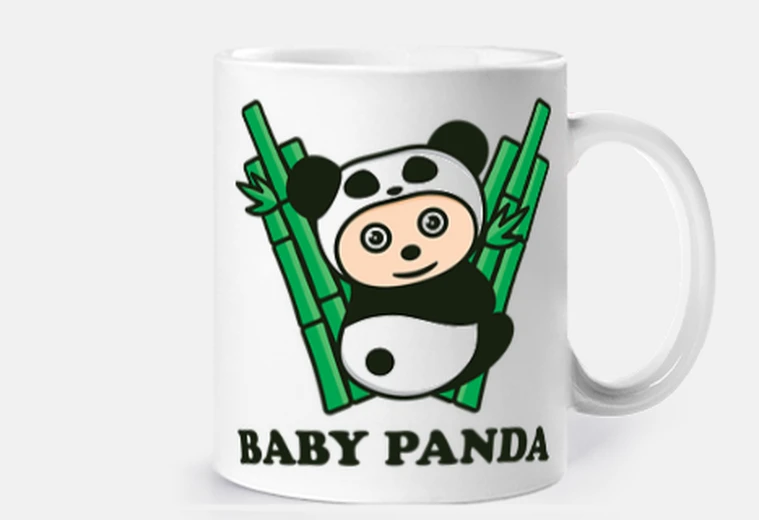 Tazza bebè di panda nella sua tazza souvenir personalizzabile dello zoo