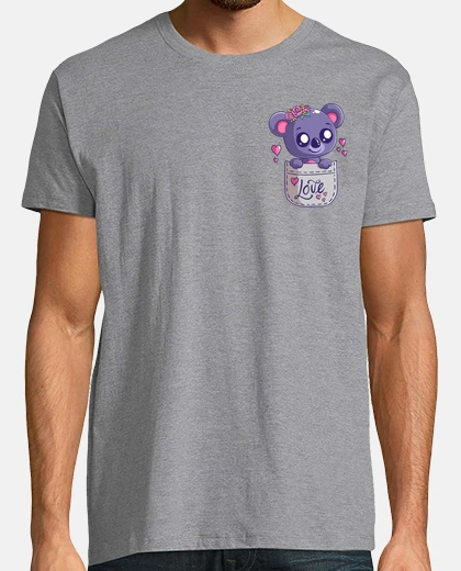Camiseta bebé koala amor bolsillo logo marca moda