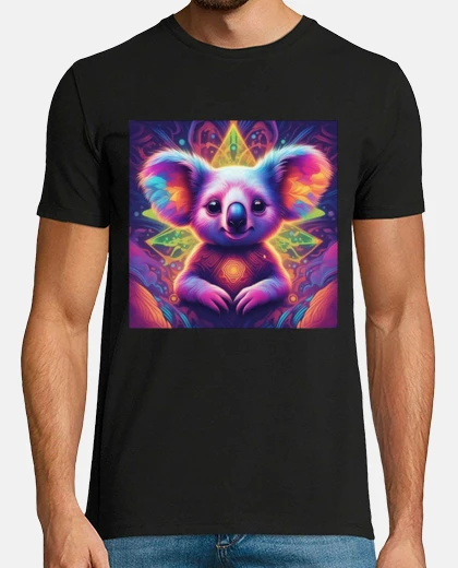 Camiseta bebé koala demasiado lindo estilo neón 