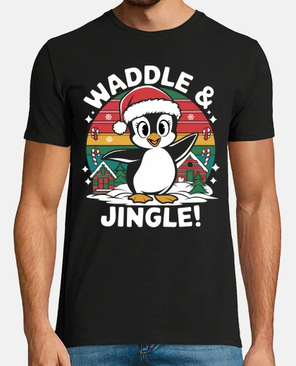 Tee-shirt bébé pingouin se dandine et tinte