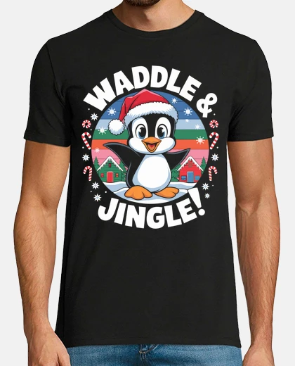 Tee-shirt bébé pingouin se dandine et tinte