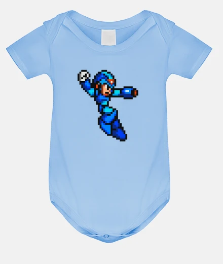 Ropa Bebe retro vintage gamer Megaman Pixel