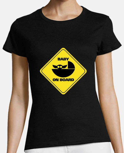 Tee-shirt bébé yoda à bord