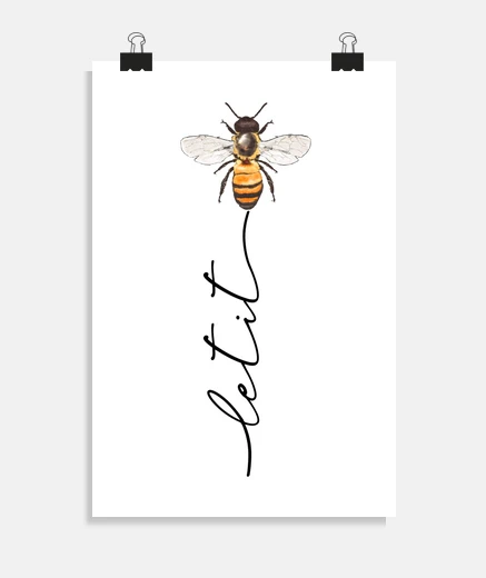 Poster Bee - funny gift idea, beekeeper, honey,