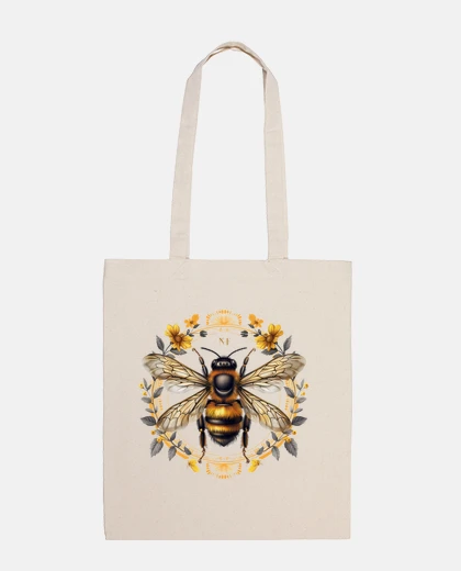 Bag bee and flowers