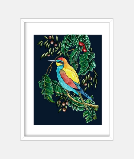 Framed bee eater bird