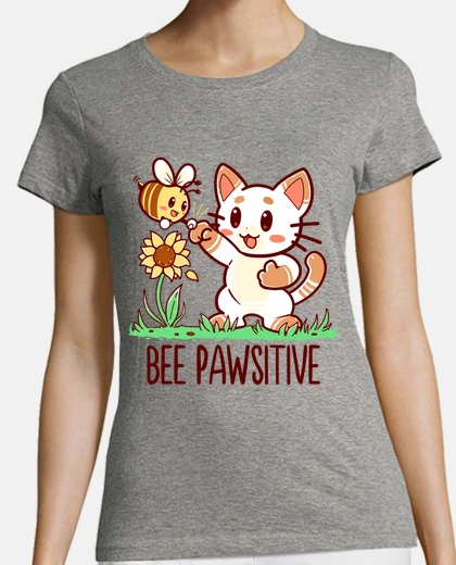 Playera bee pawsitive - camisa de mujer