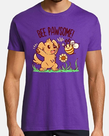 Camiseta bee pawsome - camisa de hombre