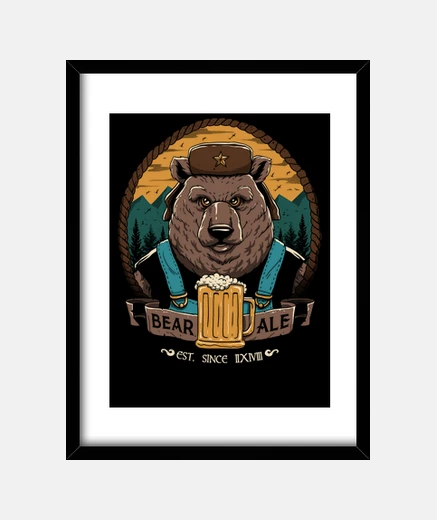 Framed Beer & Bear