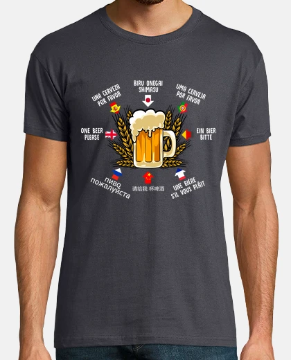 T-shirt beer please in languages travel beers beer humor alcohol polyglot