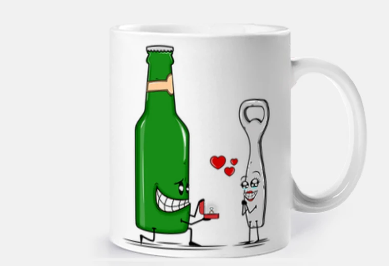 Cup beer romance