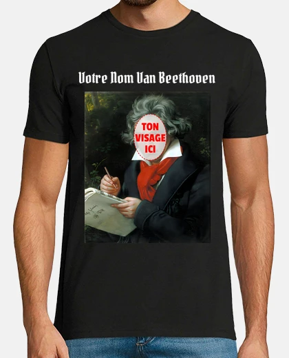 Tee-shirt Beethoven avec ton visage
