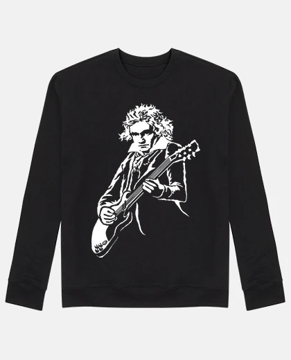 Felpa Beethoven con chitarra ellettrica