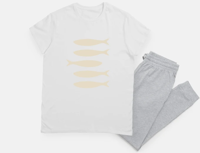 Pyjama beige sardine pajamas