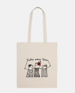beige bag we are all one