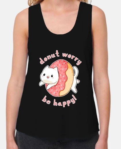 Tee-shirt beignet chat inquiétude