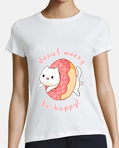 Tee-shirt beignet chat inquiétude