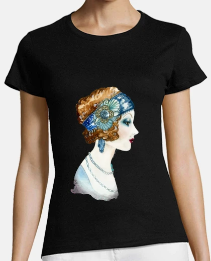 T-shirt belle epoque, art déco, moda donna, retrò