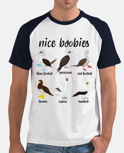 T-shirt belle tette regalo divertente per uccel