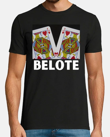 T-shirt belote carta di fante di cuori