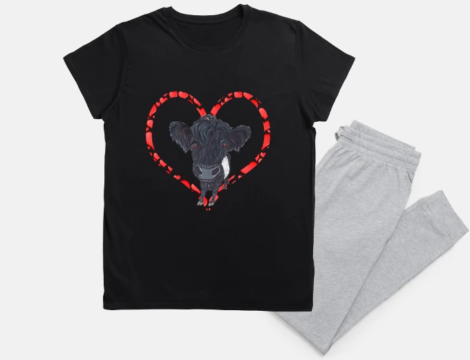 Pajama belted galloway heart