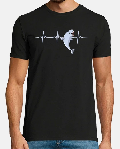 T-shirt Beluga Whale Heartbeat