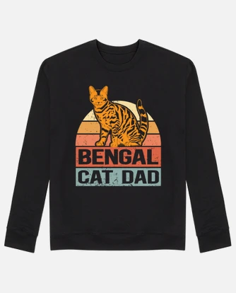 Bengal cat dad cat owner hoodie tostadora