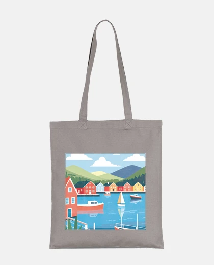 Sac Bergen en Norvege voyage bateau sac vacances fourre-tout 