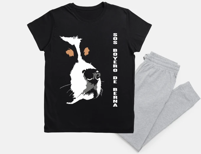 Pajama Bernese mountain dog profile